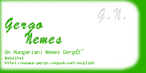 gergo nemes business card